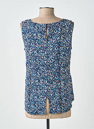 Blouse imprimé fantaisie sans manche bleu LILY & ME femme