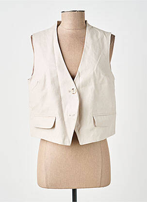 Blazer coupe cintrée beige PIECES femme