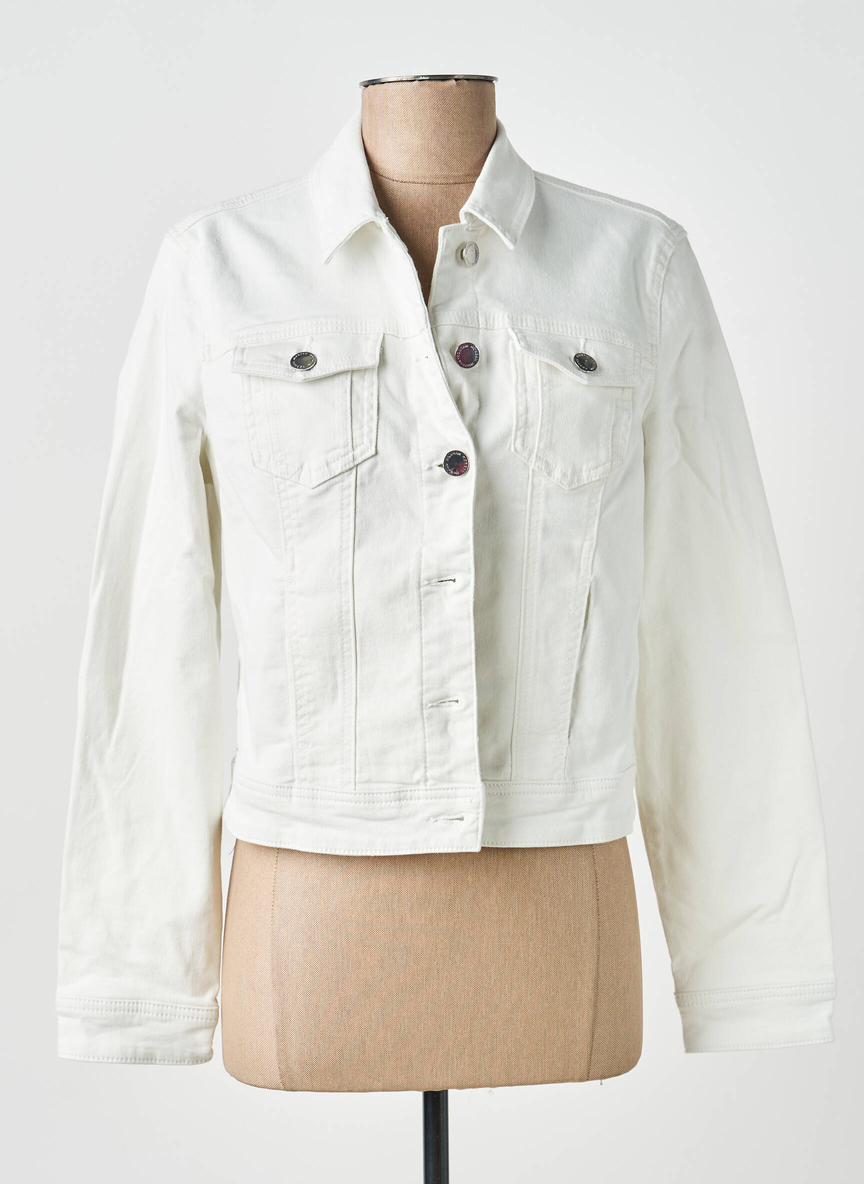 Veste casual poignets boutonnés avec fente blanc MORGAN femme