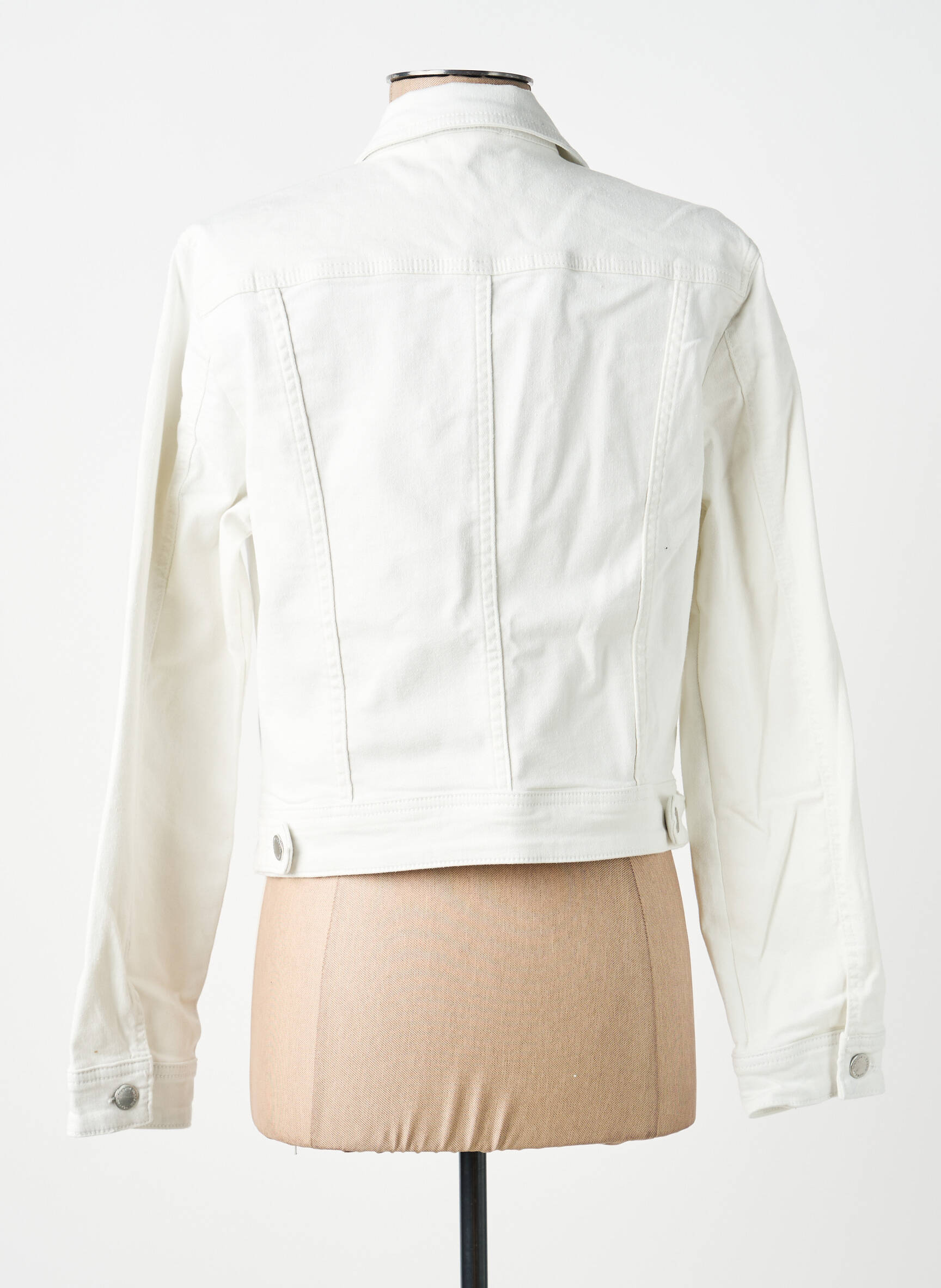 Veste casual poignets boutonnés avec fente blanc MORGAN femme