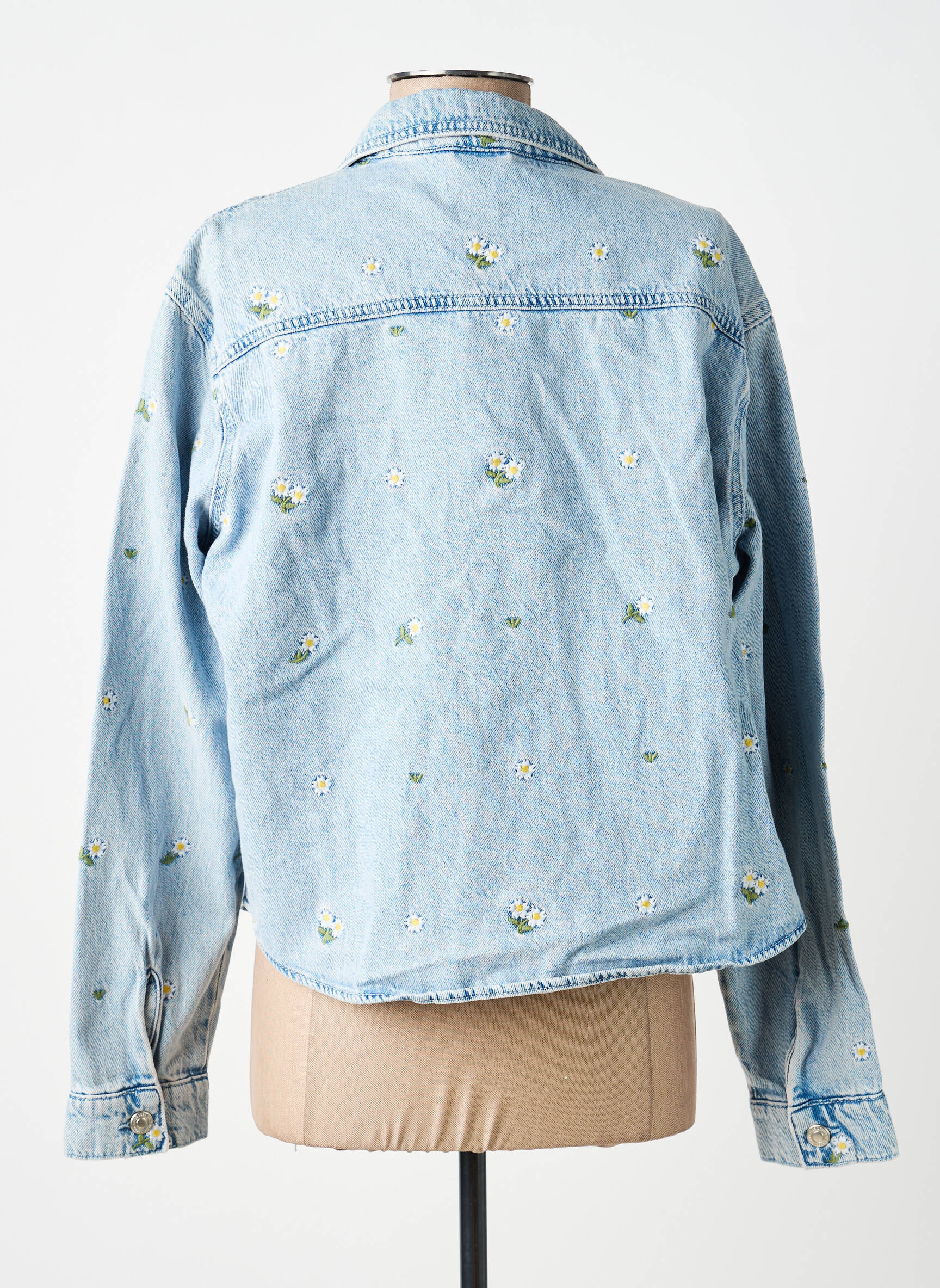 Veste casual poignets boutonnés avec fente bleu ONLY femme
