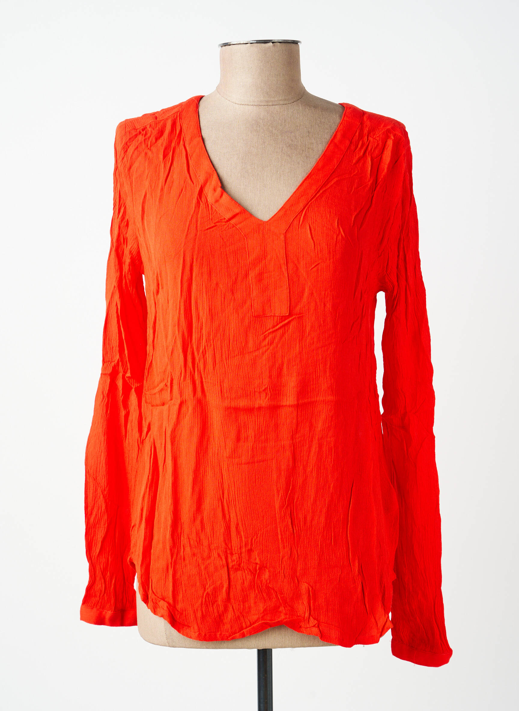 Top manches longues manches longues rouge KAFFE femme