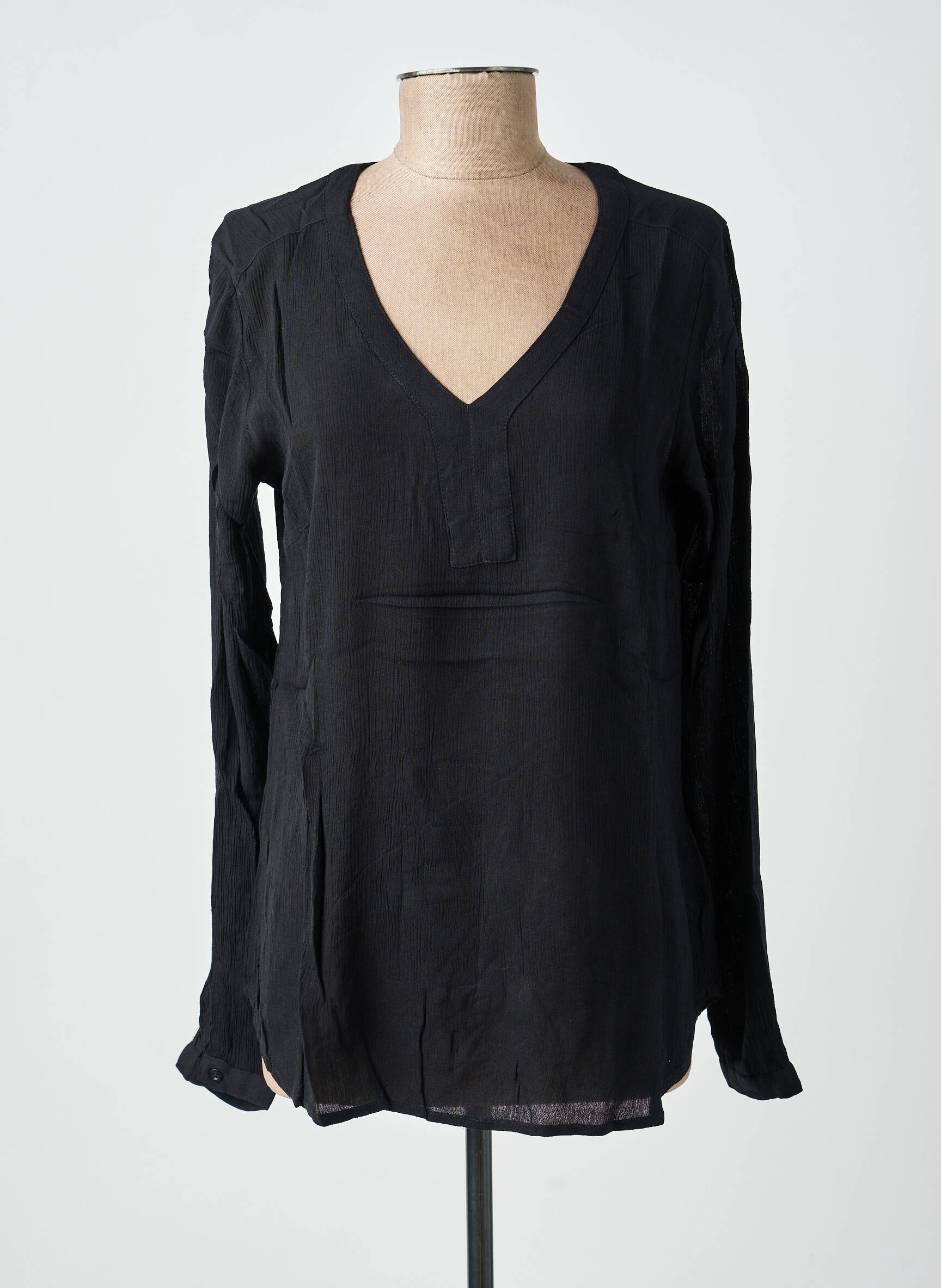Top manches longues manches longues noir KAFFE femme