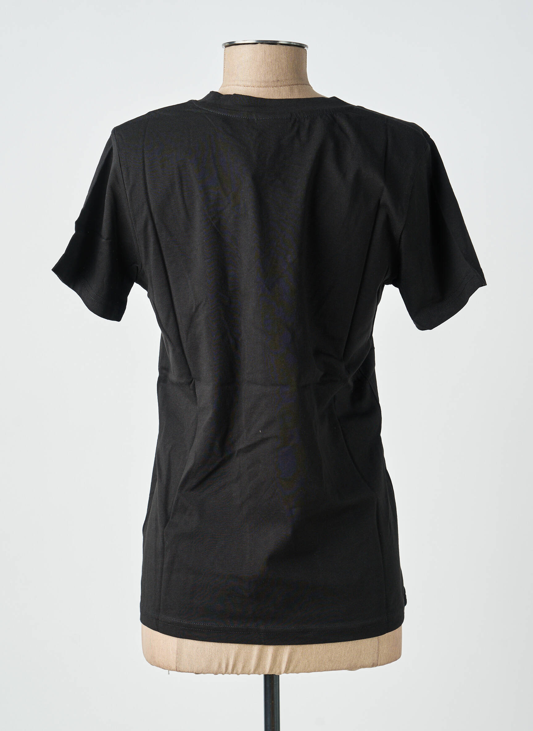 T-shirt coupe droite manches courtes noir KAFFE femme