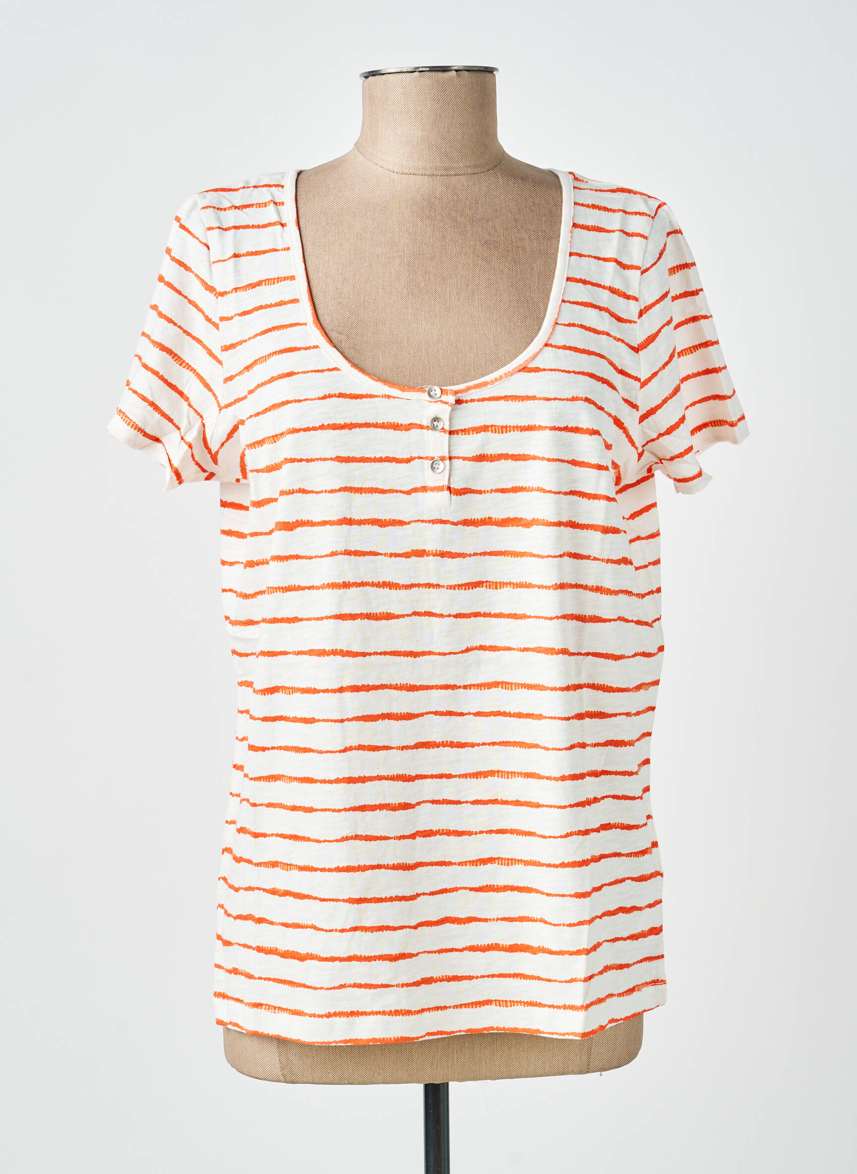 T-shirt coupe droite manches courtes orange LPB LES PETITES BOMBES  femme
