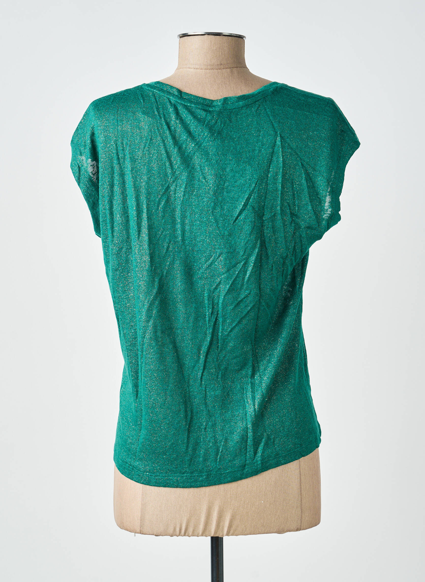 Top sans manche sans manche vert ONLY femme