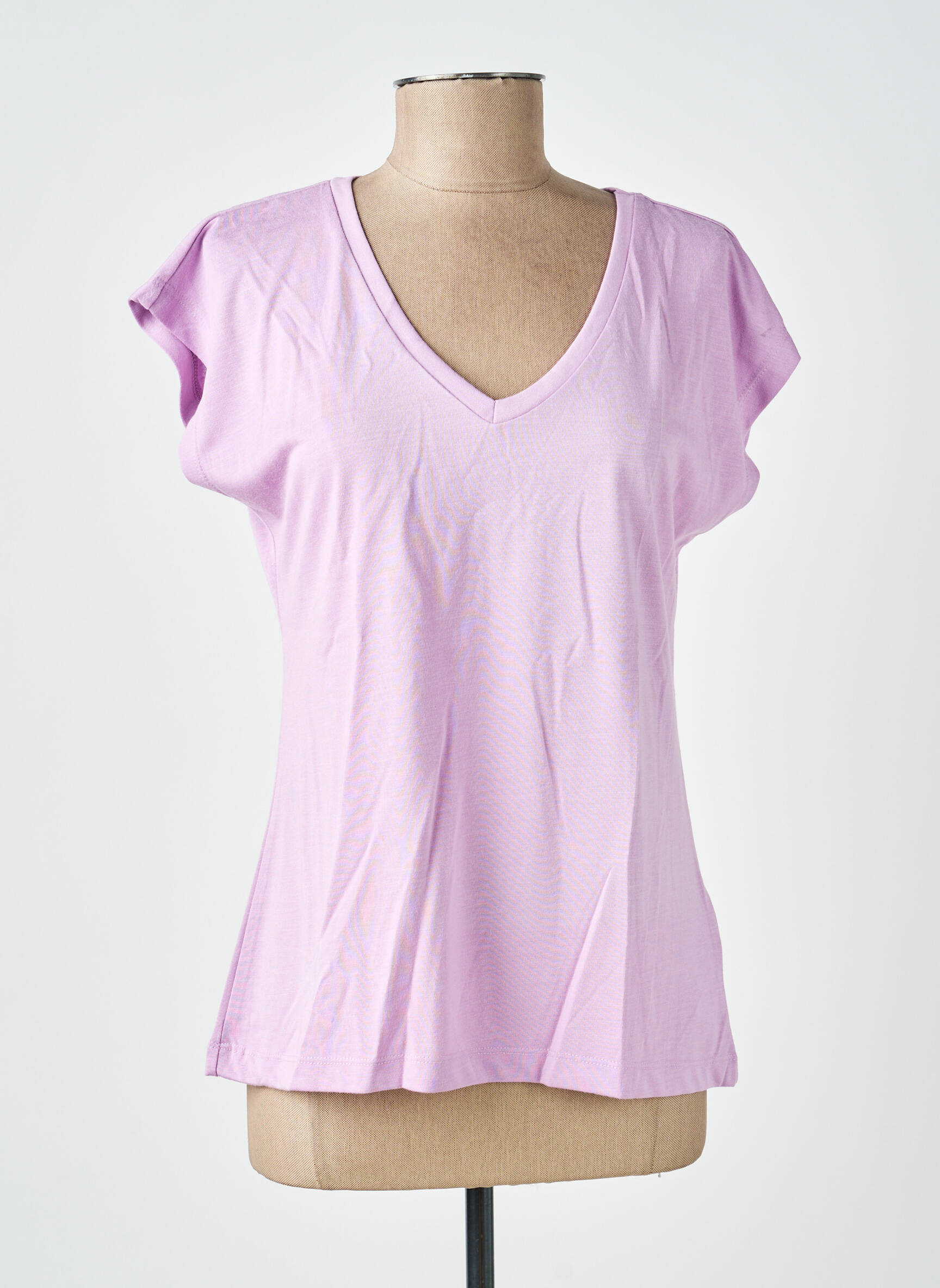 T-shirt coupe droite sans manche violet KAFFE femme