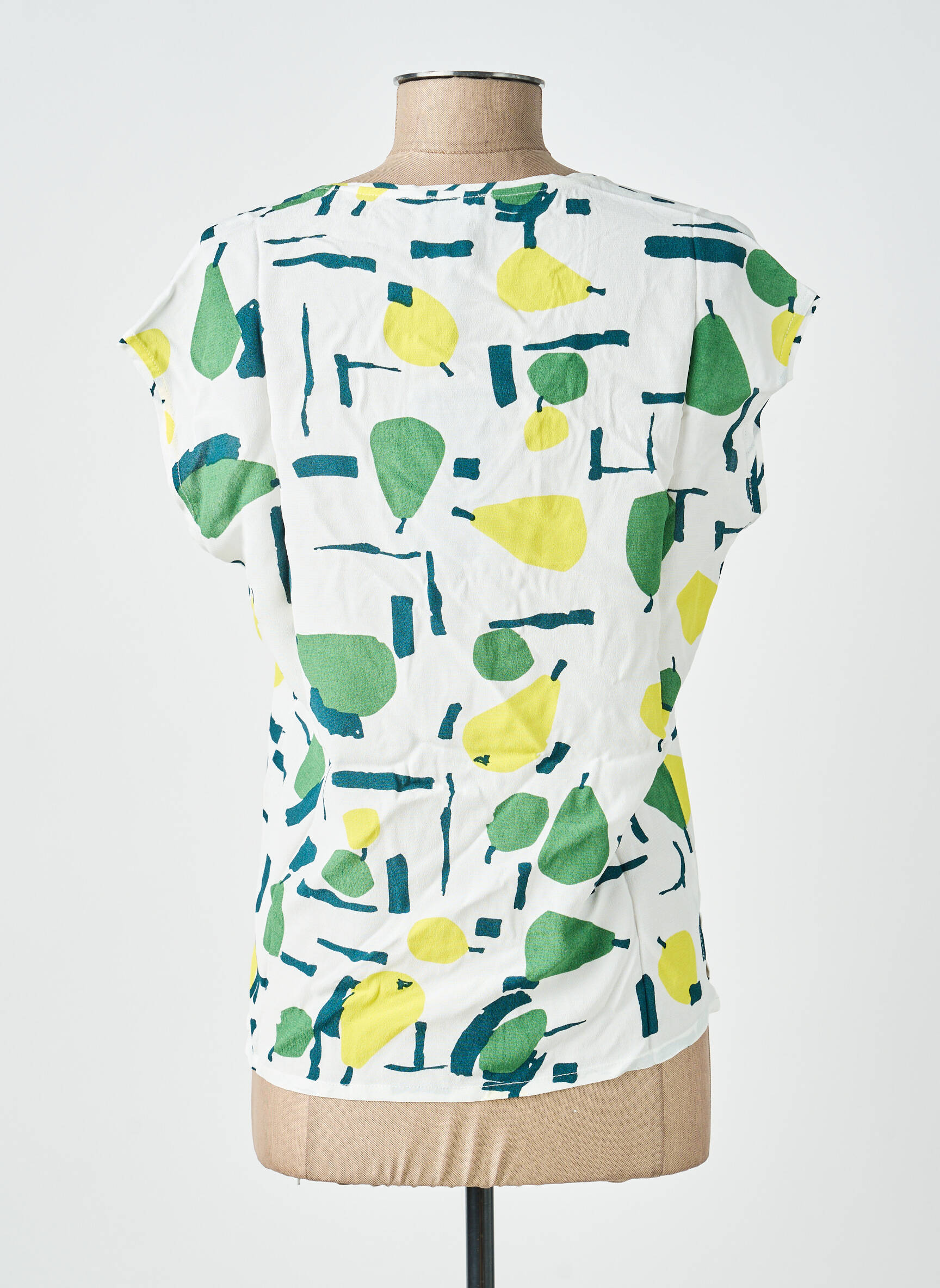 Top imprimé fantaisie sans manche vert ZILCH femme