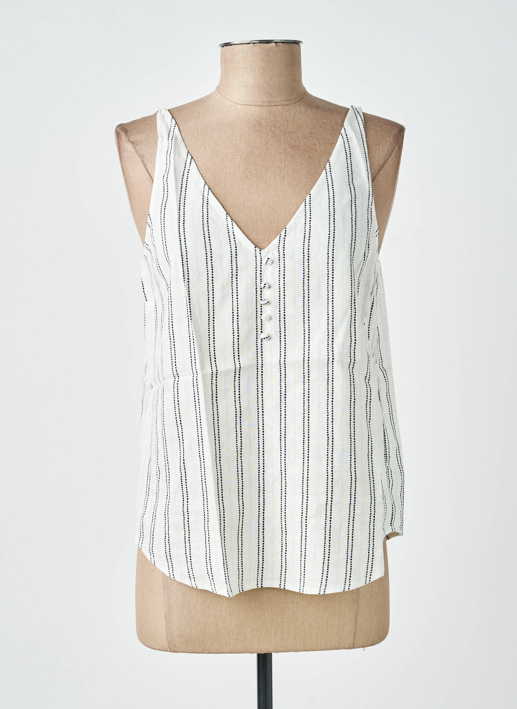 Top coupe cintrée sans manche beige LPB LES PETITES BOMBES  femme