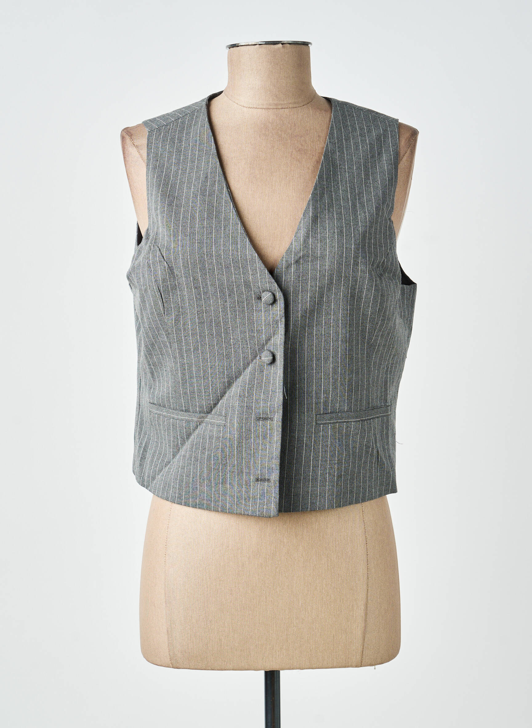Gilet sans manche coupe cintrée gris TIFFOSI femme