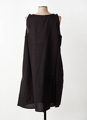 Robe mi-longue sans manche sans manche noir ZHENZI femme