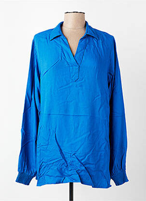Tunique manches longues col v bleu ZHENZI femme