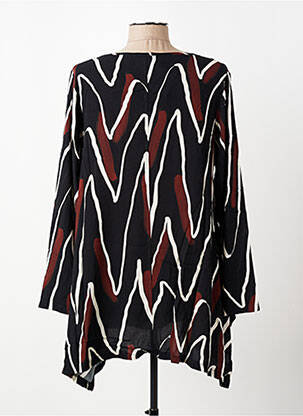 Tunique manches longues tissage crêpe noir G!OZE femme