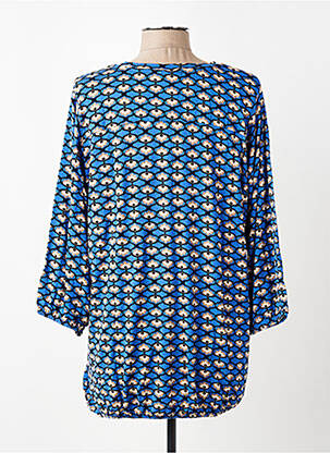 Tunique manches longues col v bleu ZHENZI femme