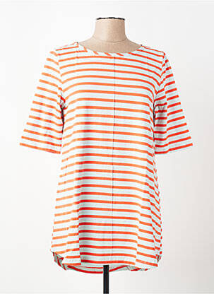 Tunique manches courtes tissage jersey orange LILY & ME femme