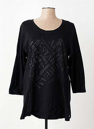 Tunique manches longues col rond noir ZHENZI femme