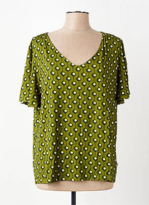 Top stretch manches courtes vert FAIRWEAR femme