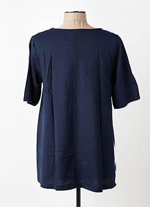Top tissage crêpe manches courtes bleu G!OZE femme