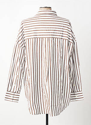 Chemisier manches longues manches longues marron PIECES femme