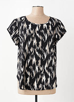 Top tissage crêpe manches courtes gris ONLY femme