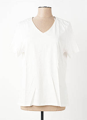 T-shirt coupe droite manches courtes blanc JULIE GUERLANDE femme