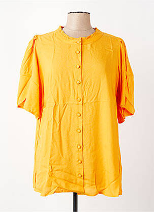 Chemisier manches courtes manches courtes orange ZHENZI femme