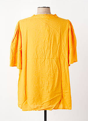 Chemisier manches courtes manches courtes orange ZHENZI femme
