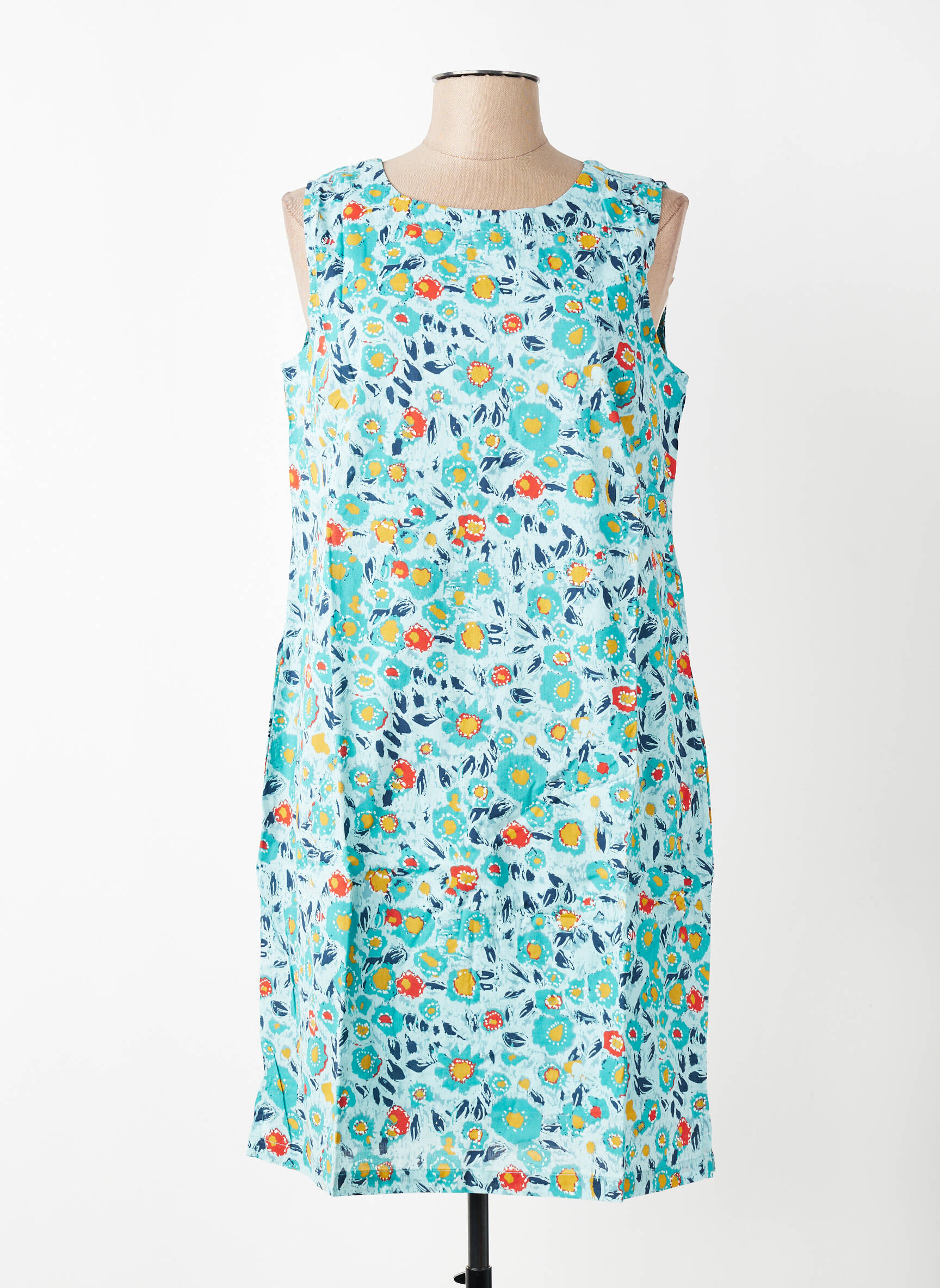 Robe mi-longue sans manche sans manche bleu LILY & ME femme