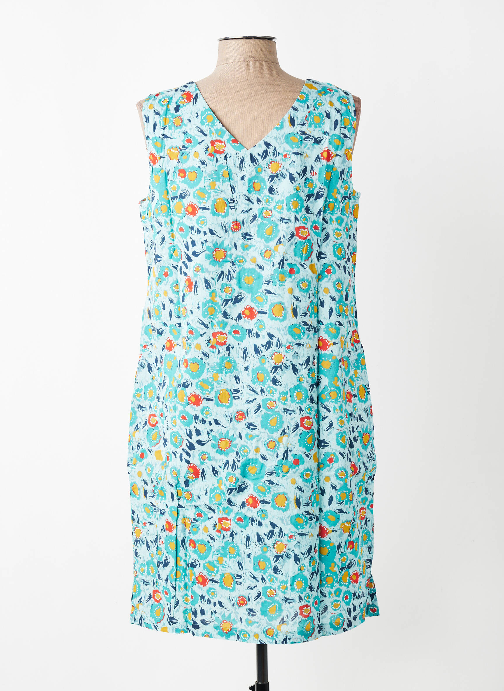 Robe mi-longue sans manche sans manche bleu LILY & ME femme