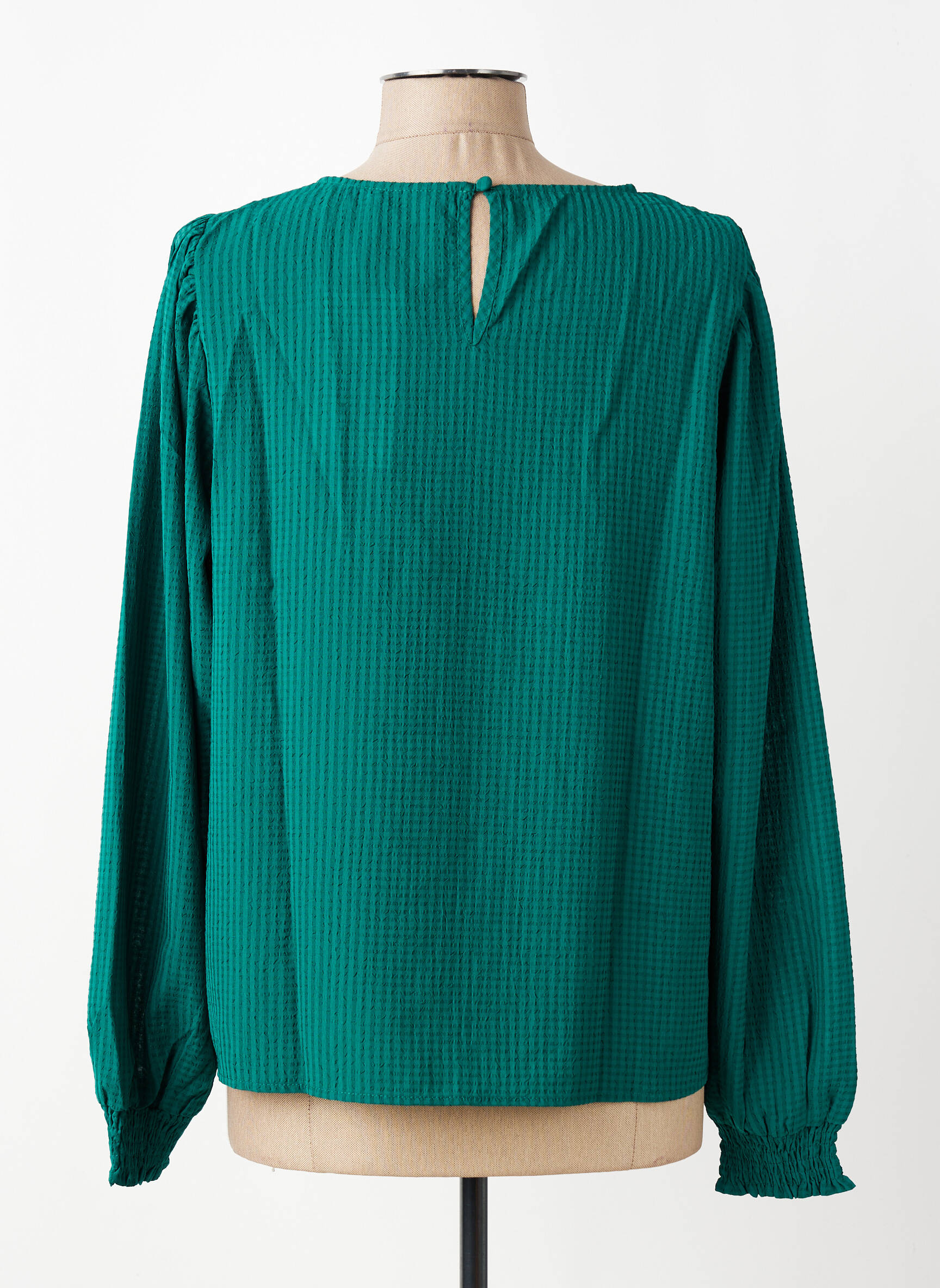 Top col rond manches longues vert KAFFE femme