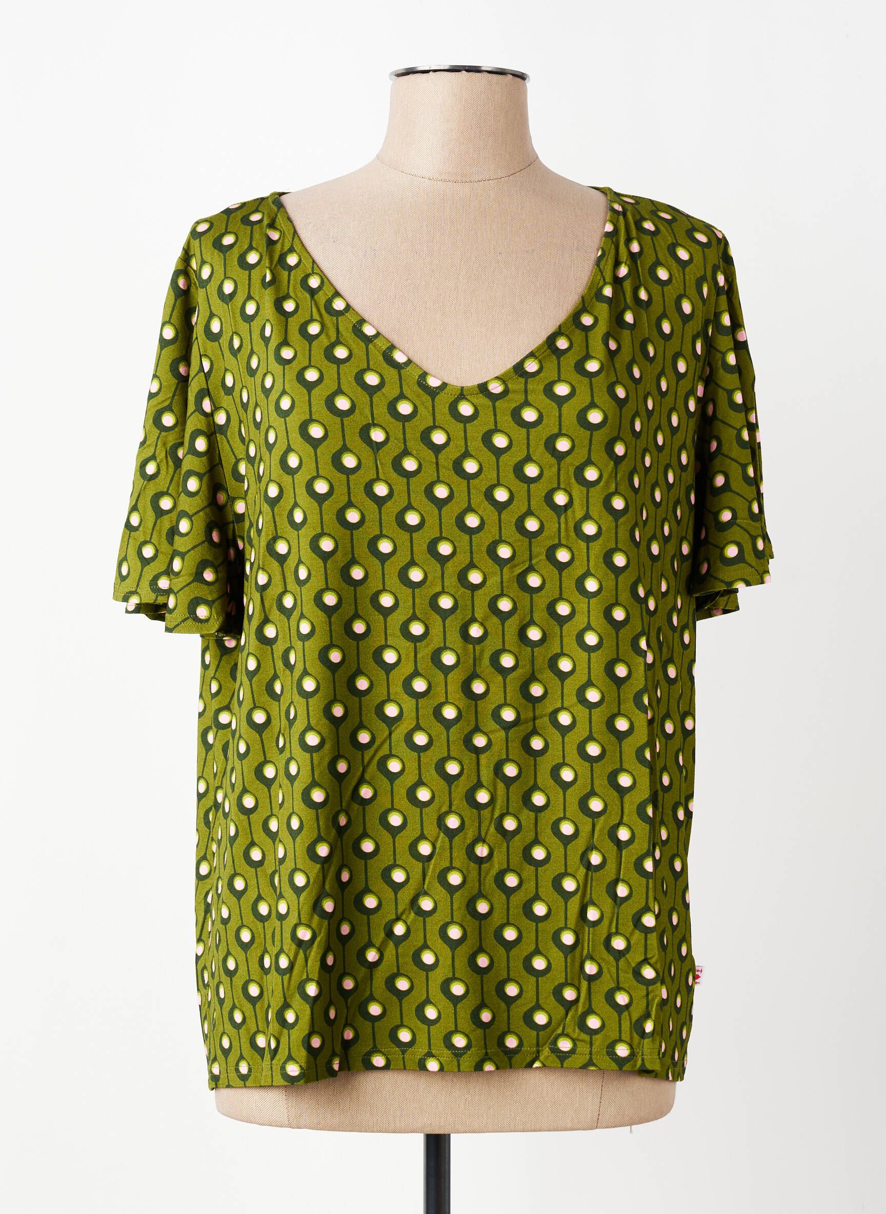 Top stretch manches courtes vert FAIRWEAR femme