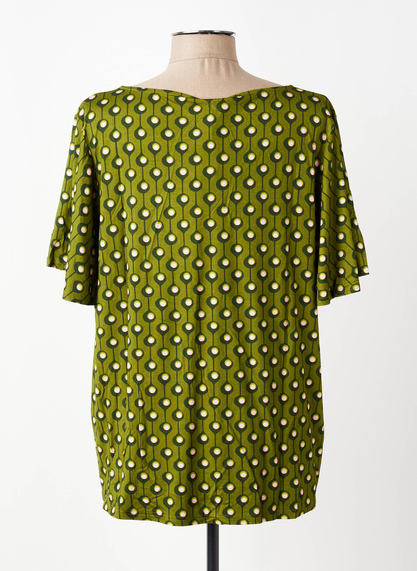 Top stretch manches courtes vert FAIRWEAR femme