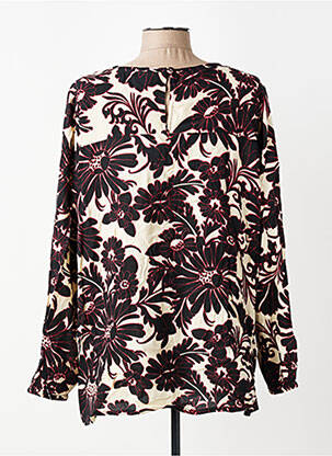Blouse tissage popeline manches longues noir ZHENZI femme