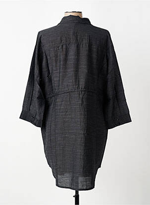 Tunique manches longues col chemisier noir ZHENZI femme