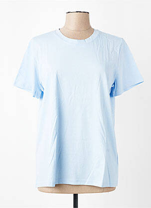 T-shirt stretch manches courtes bleu KAFFE femme