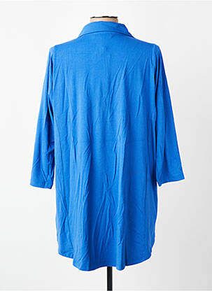 Polo manches 3/4 manches 3/4 bleu ZHENZI femme