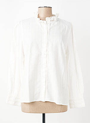 Chemisier coupe droite manches longues beige C'EST BEAU LA VIE femme