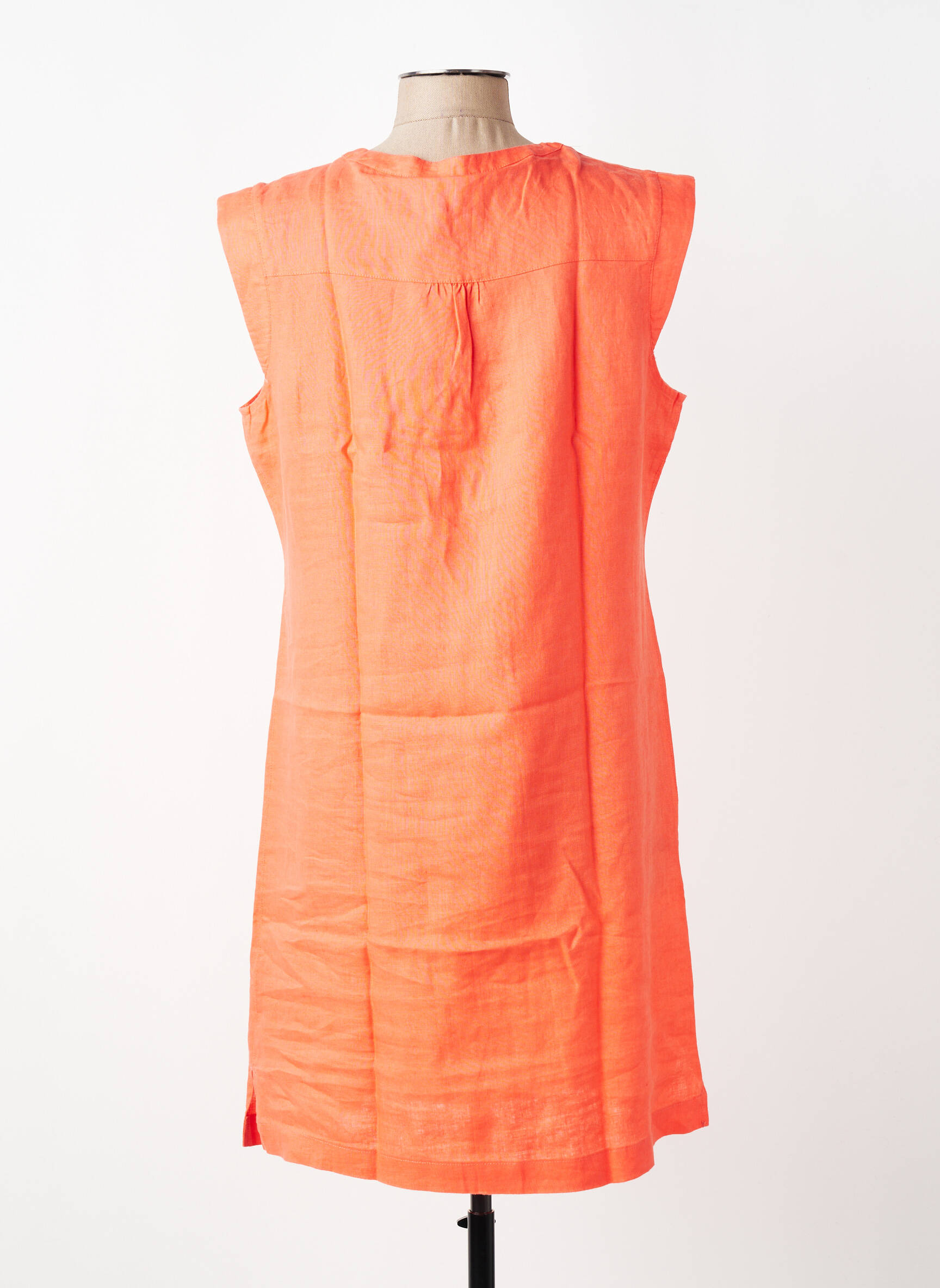 Robe courte sans manche sans manche orange JULIE GUERLANDE femme