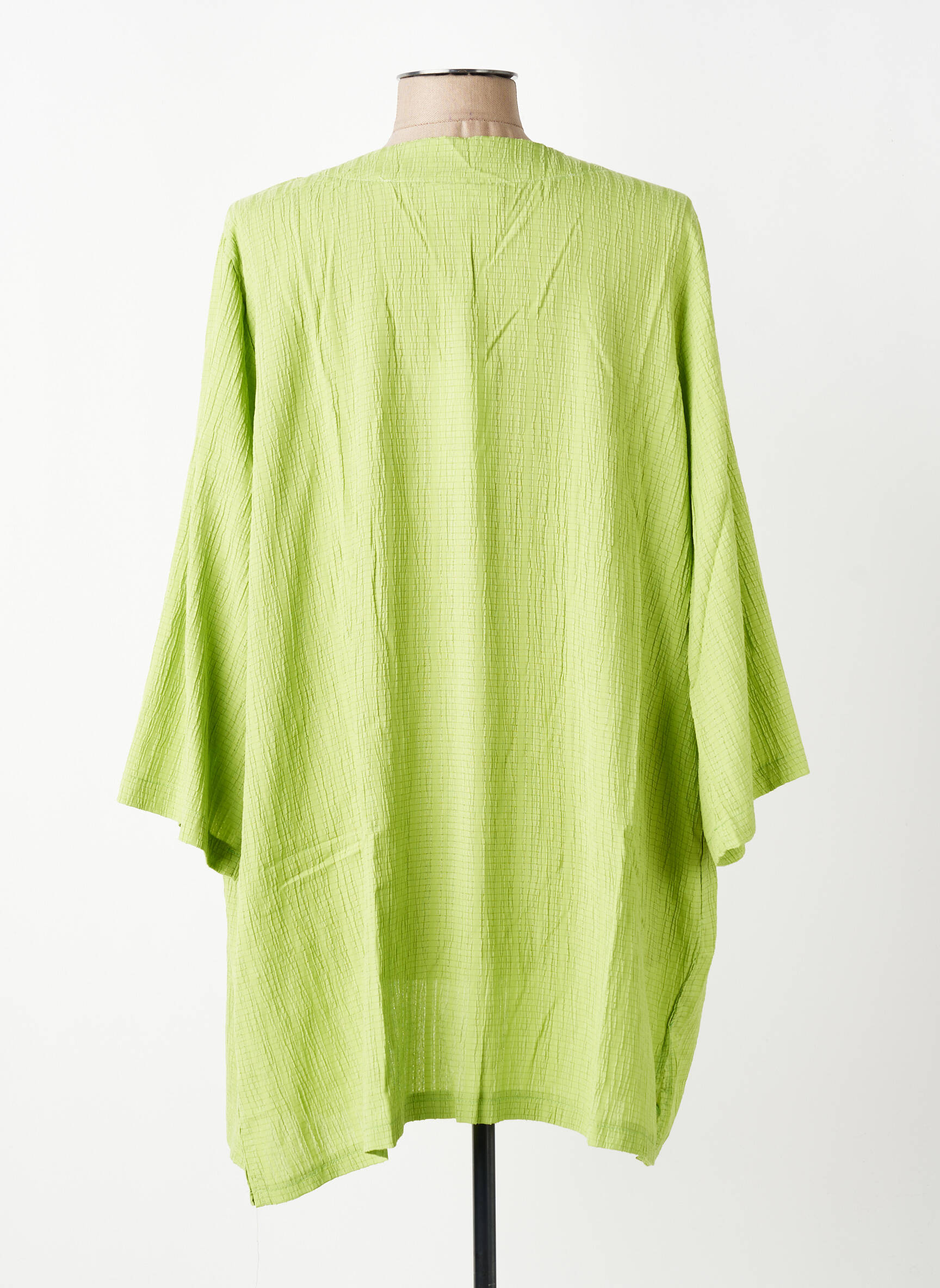 Veste kimono col v vert ZHENZI femme