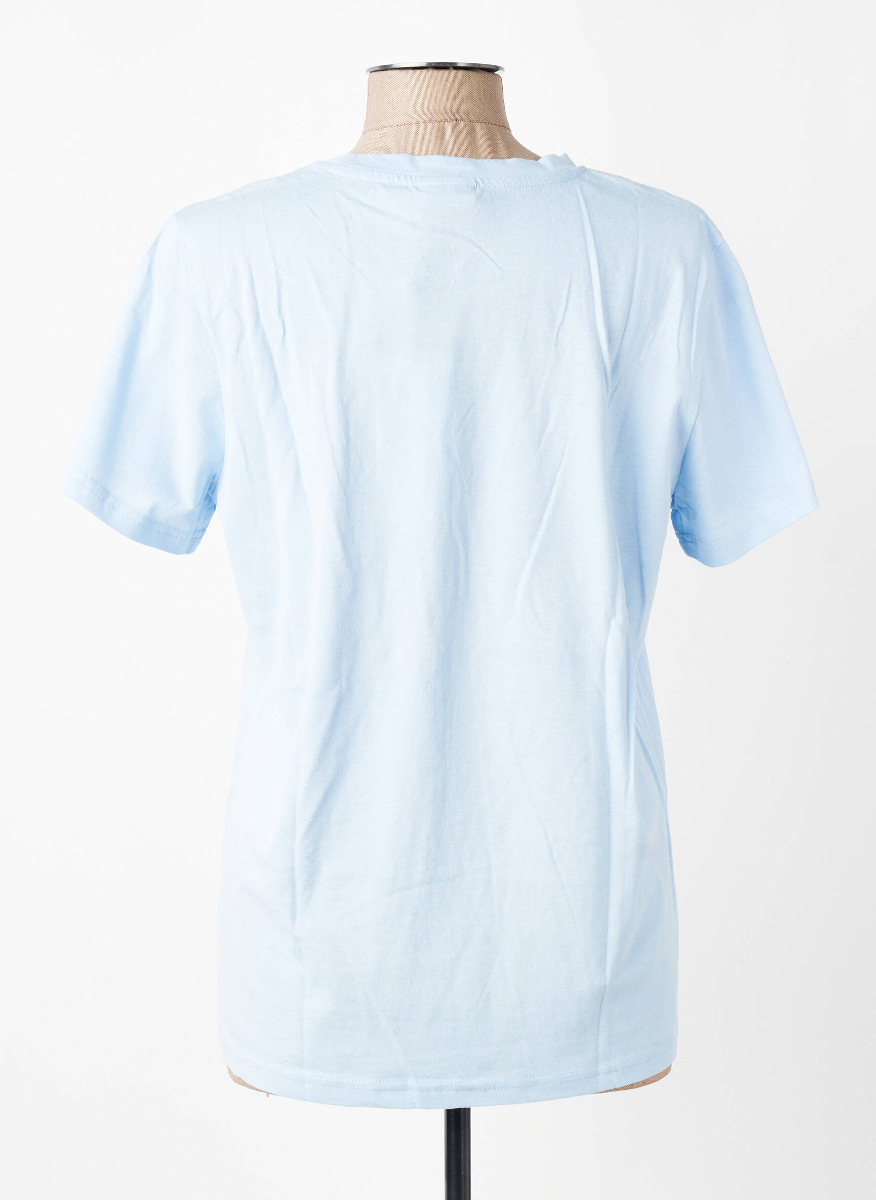 T-shirt stretch manches courtes bleu KAFFE femme