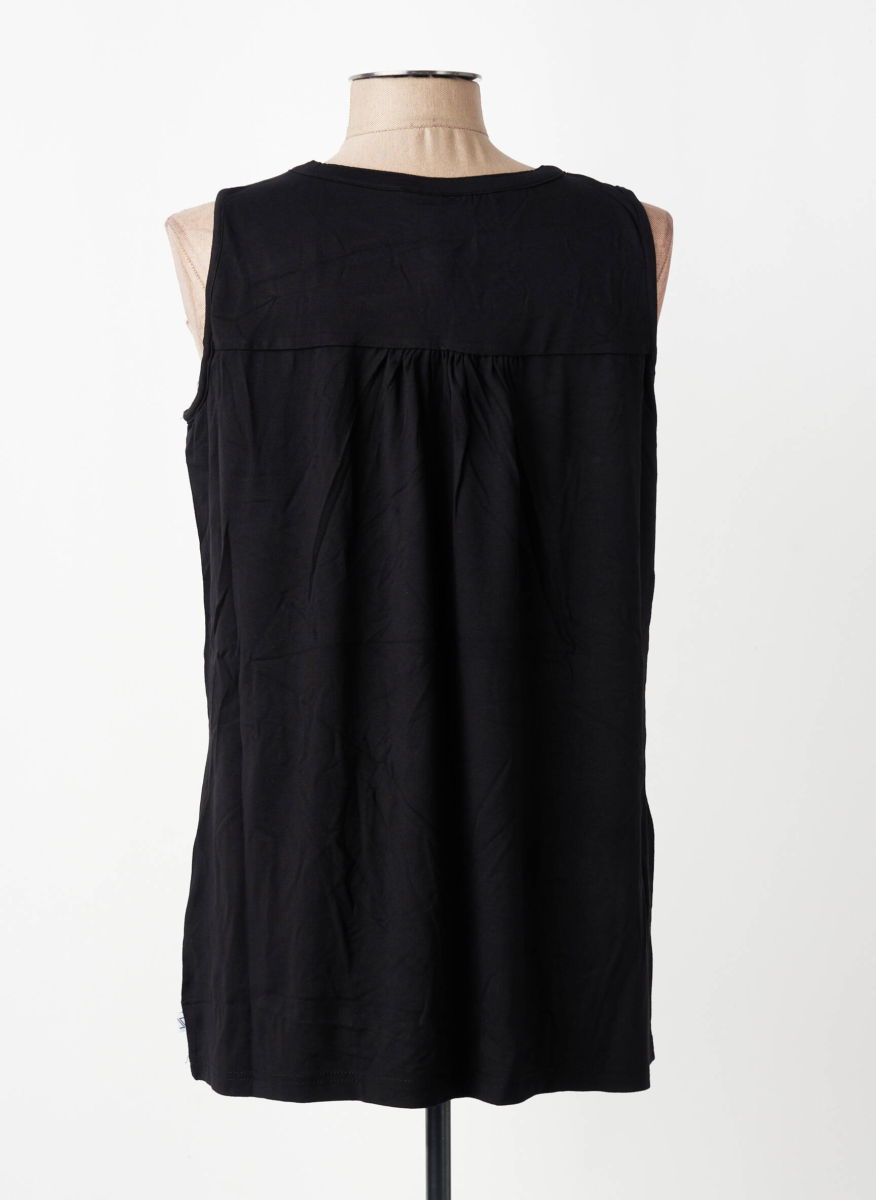 Débardeur stretch sans manche noir ZHENZI femme
