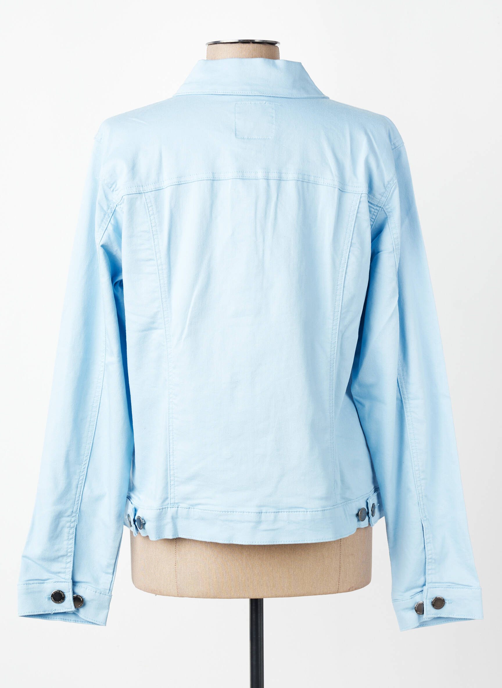 Veste casual poignets boutonnés avec fente bleu ZHENZI femme