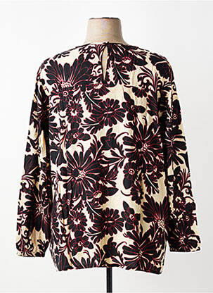 Blouse tissage popeline manches longues noir ZHENZI femme