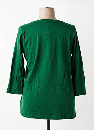 T-shirt manches 3/4 manches 3/4 vert ZHENZI femme