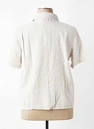 Chemisier tissage crêpe manches courtes gris PIECES femme