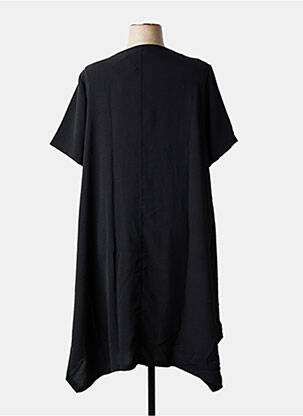 Tunique manches courtes tissage crêpe noir G!OZE femme