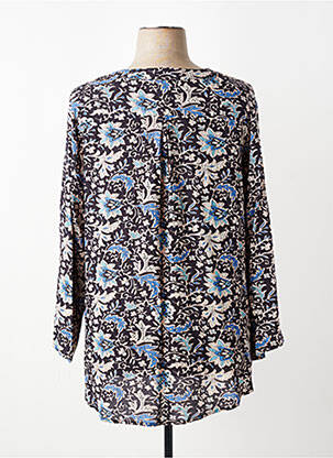 Blouse tissage popeline manches longues noir Z-ONE femme