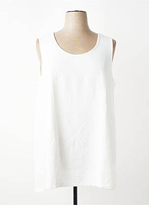 Top tissage crêpe sans manche beige G!OZE femme