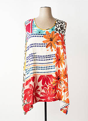 Tunique sans manche col rond orange G!OZE femme