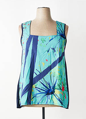Top col carré manches longues bleu G!OZE femme